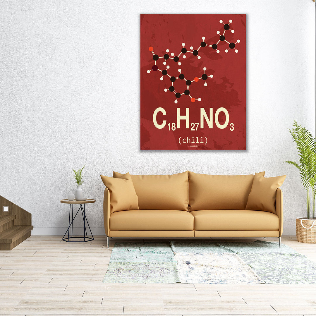 Molecule Chili - Canvas Print Wall Art