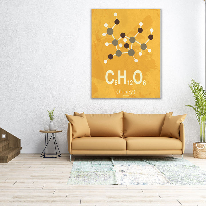 Molecule Honey - Canvas Print Wall Art