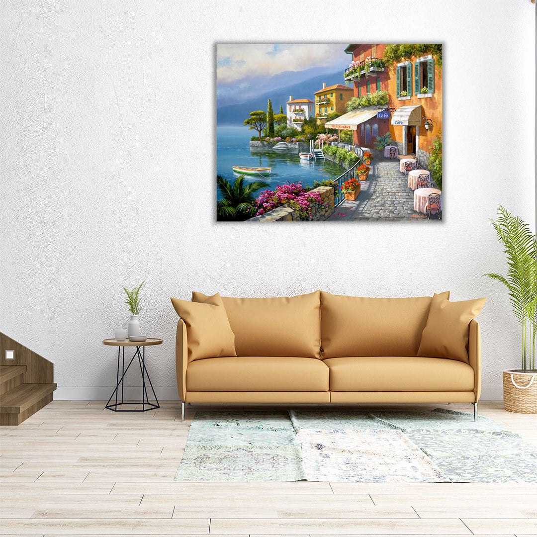 Seaside Bistro Cafe - Canvas Print Wall Art