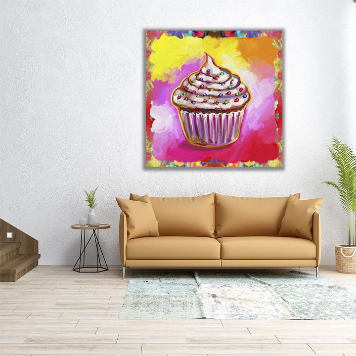 24x24 Canvas Print – bold dessert art