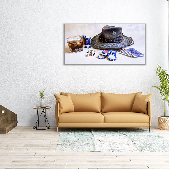 Poker Table Still Life - Canvas Print Wall Art
