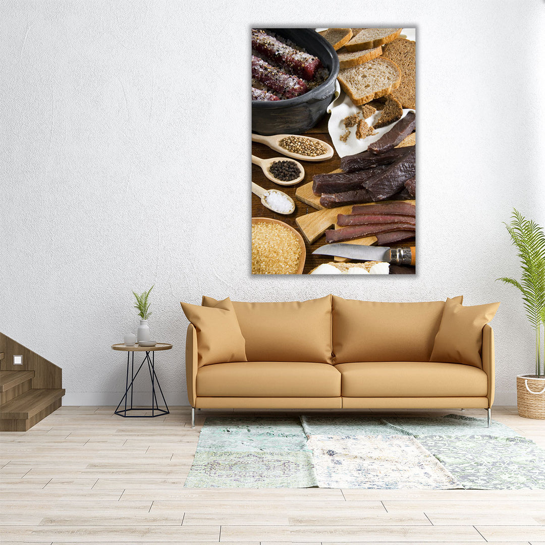 large kitchen art – warm neutral tones