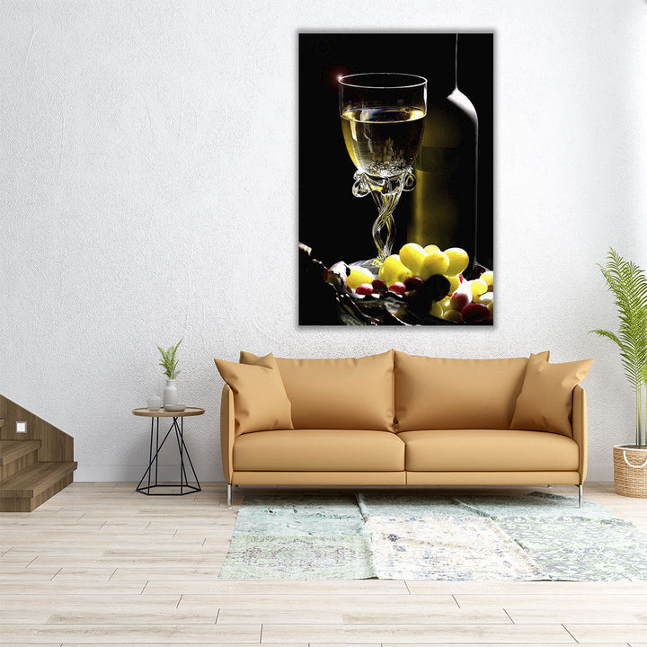 20x30 Canvas Print – wine and fruit collage
