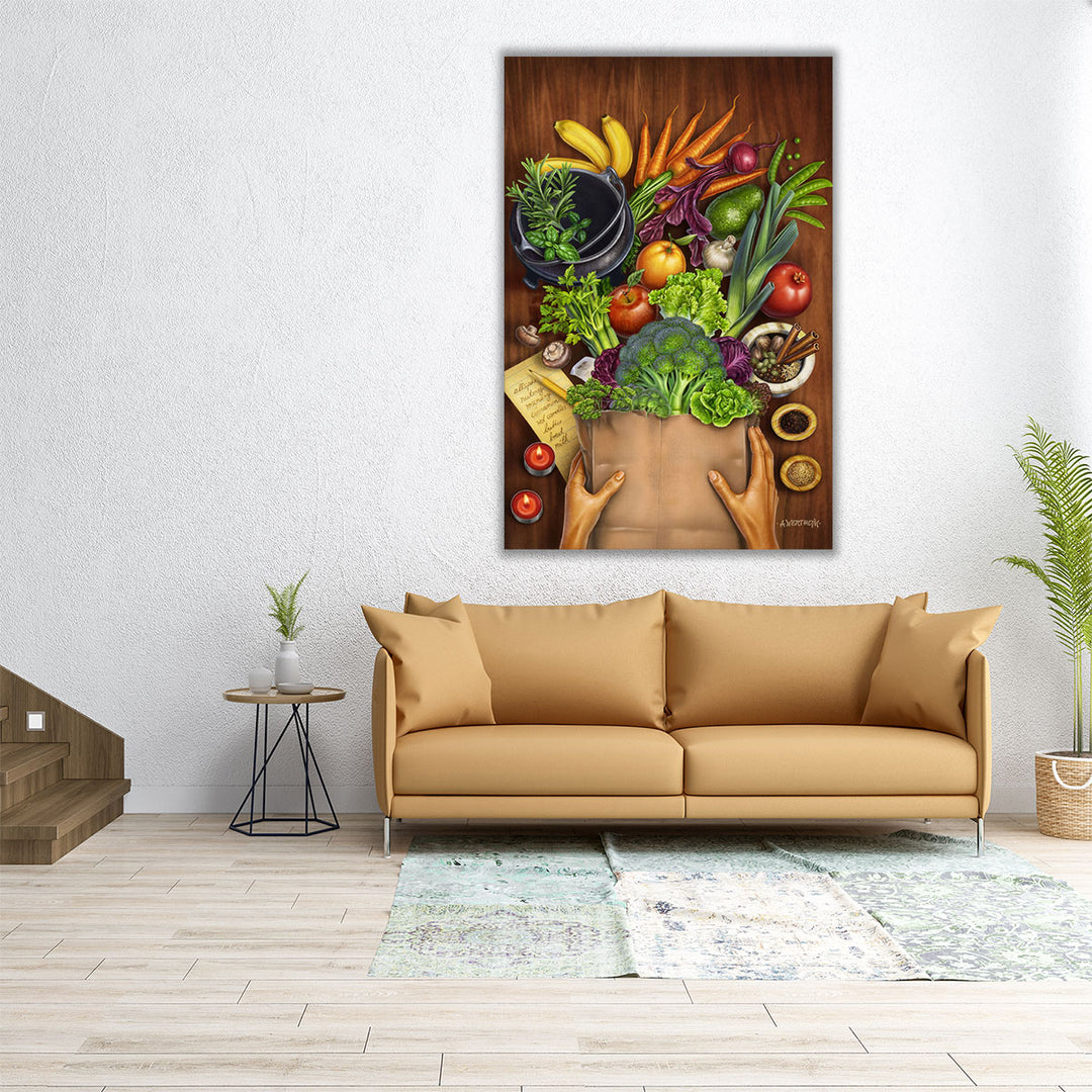 24x36 canvas print fresh ingredients display