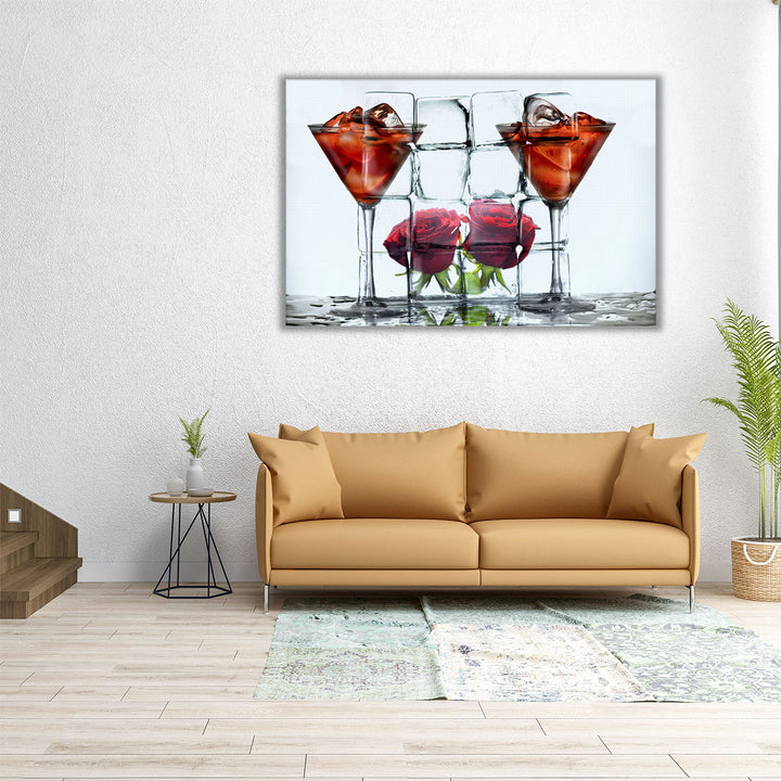 kitchen wall decor – floral beverage arrangement