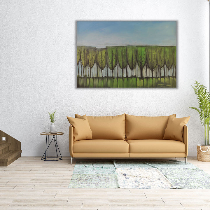 Wineglass Treeline - Canvas Print Wall Art