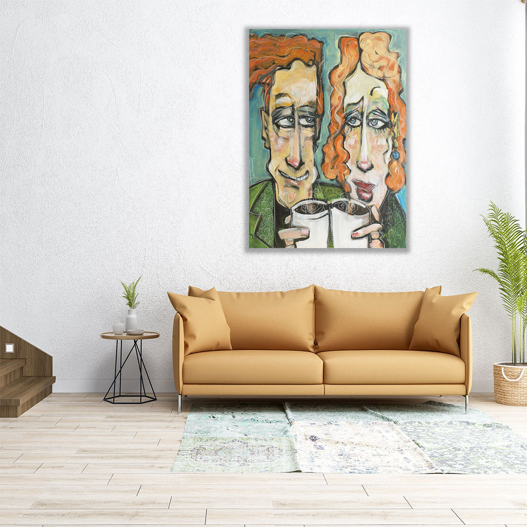 24x32 Wrapped Canvas – energetic kitchen abstraction