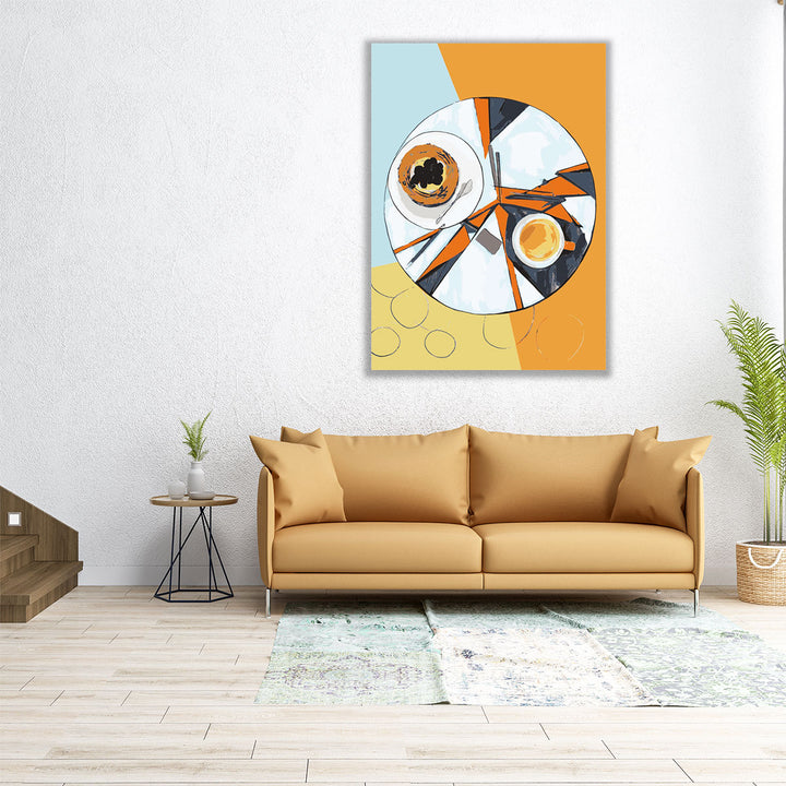large coffee art – warm dining statement