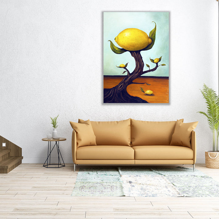 brown neutral surrealism lemon branch