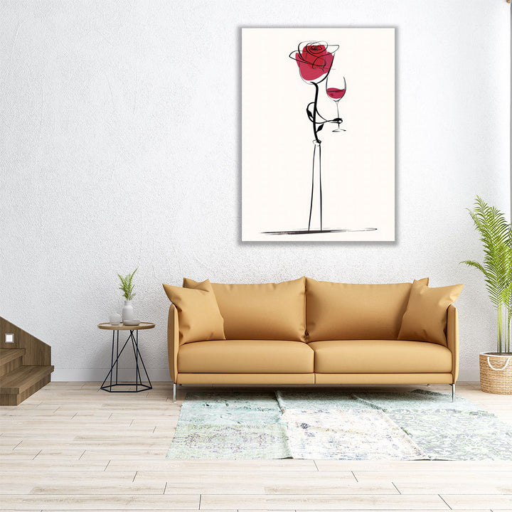 24x32 canvas print surreal rose pattern