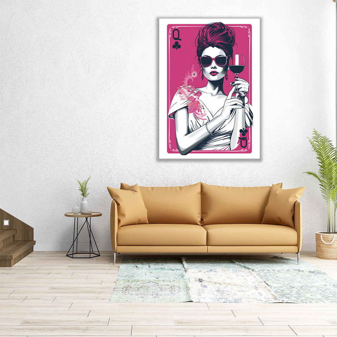 kitchen wall decor – chic pink and white motif