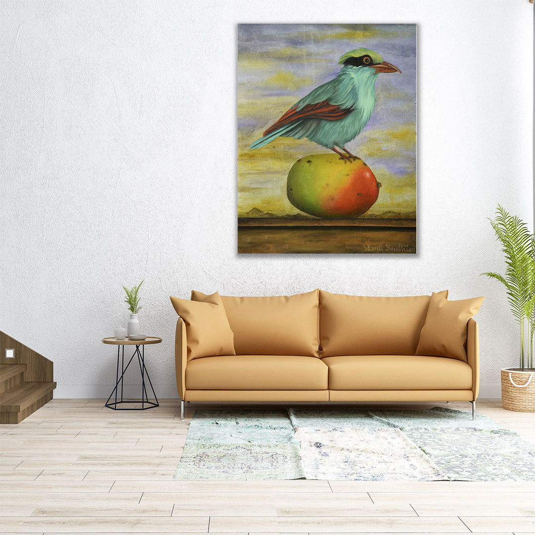 24x30 Canvas Print – bird and fruit design