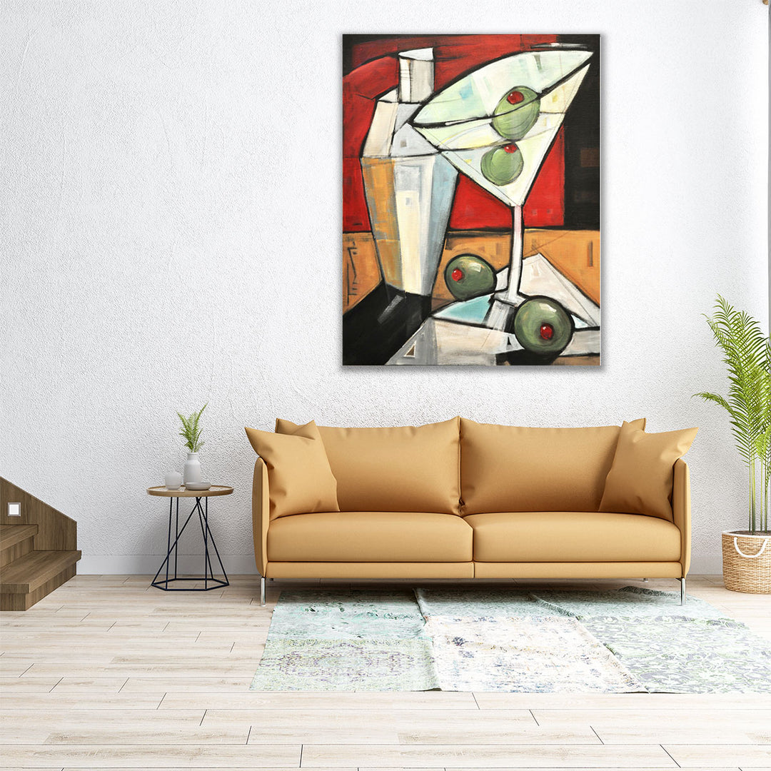 large wall decor – statement-sized martini silhouette