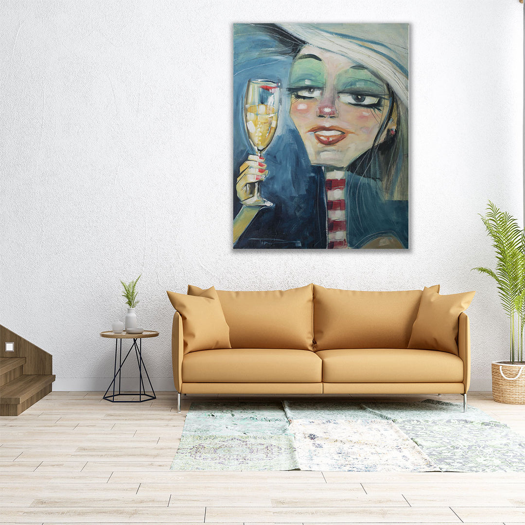 32x40 Canvas Print – modern champagne art