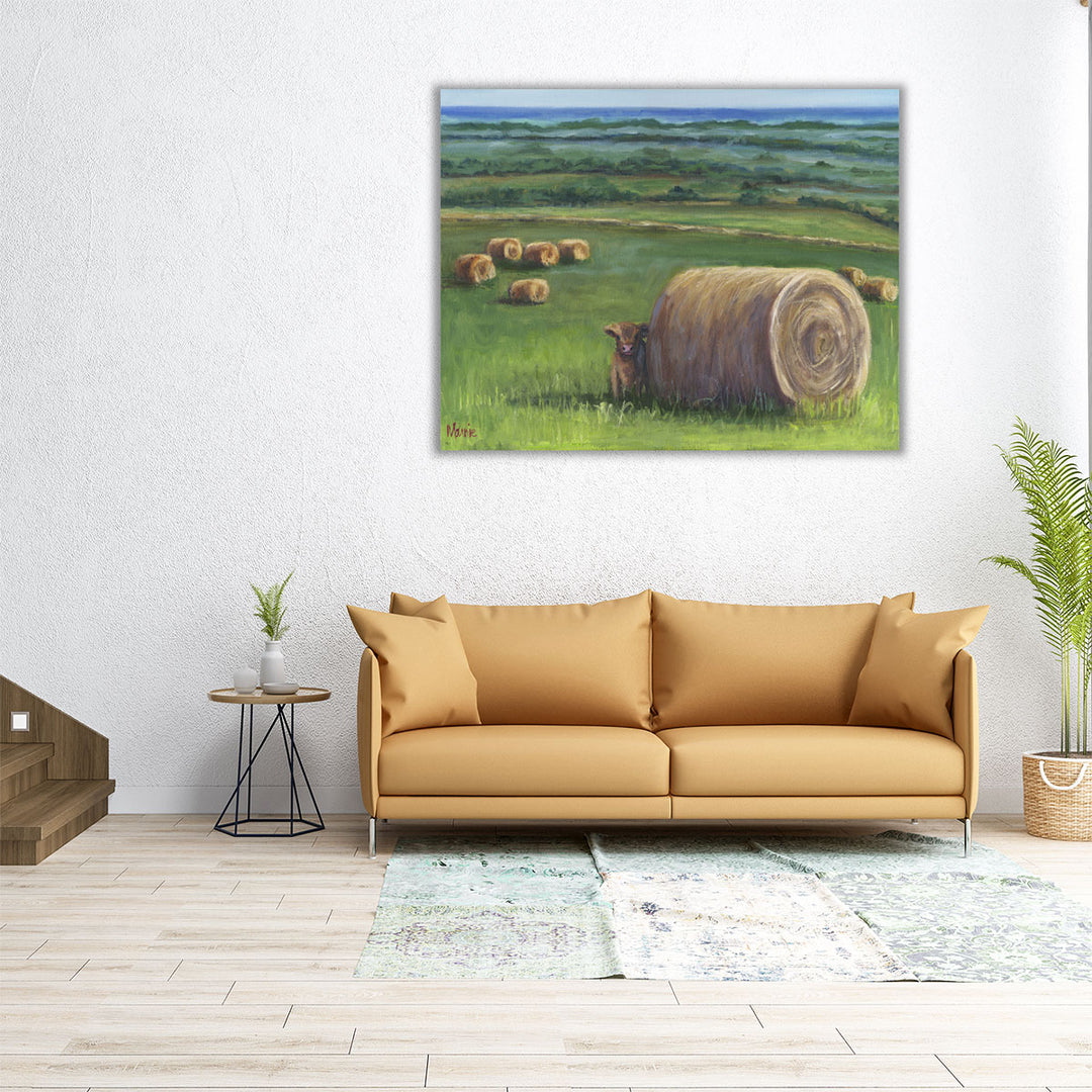45x36 canvas of rural fields and soft sky
