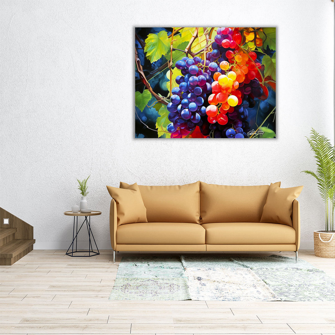 40x32 Canvas Print grapes close-up