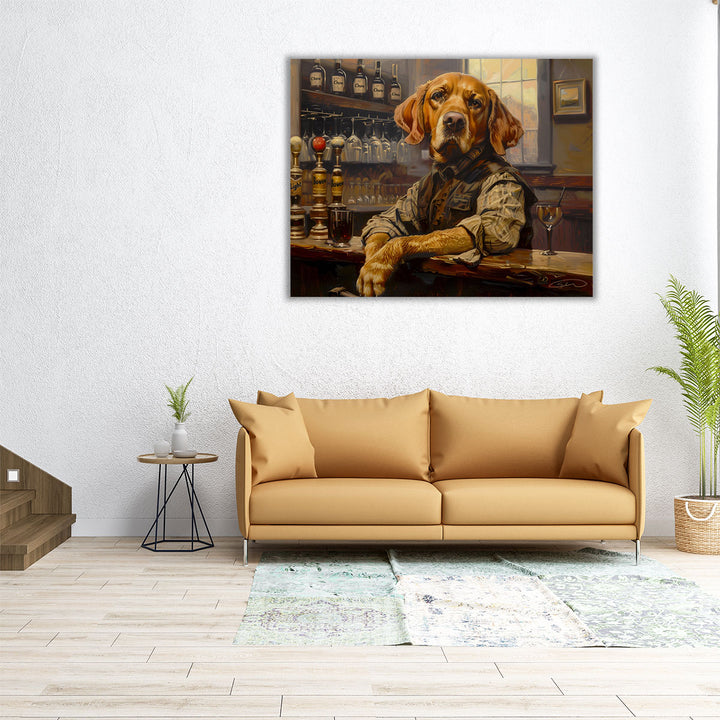 30x24 canvas print dog portrait art