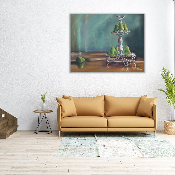 40x32 Canvas Print – vibrant green apple art