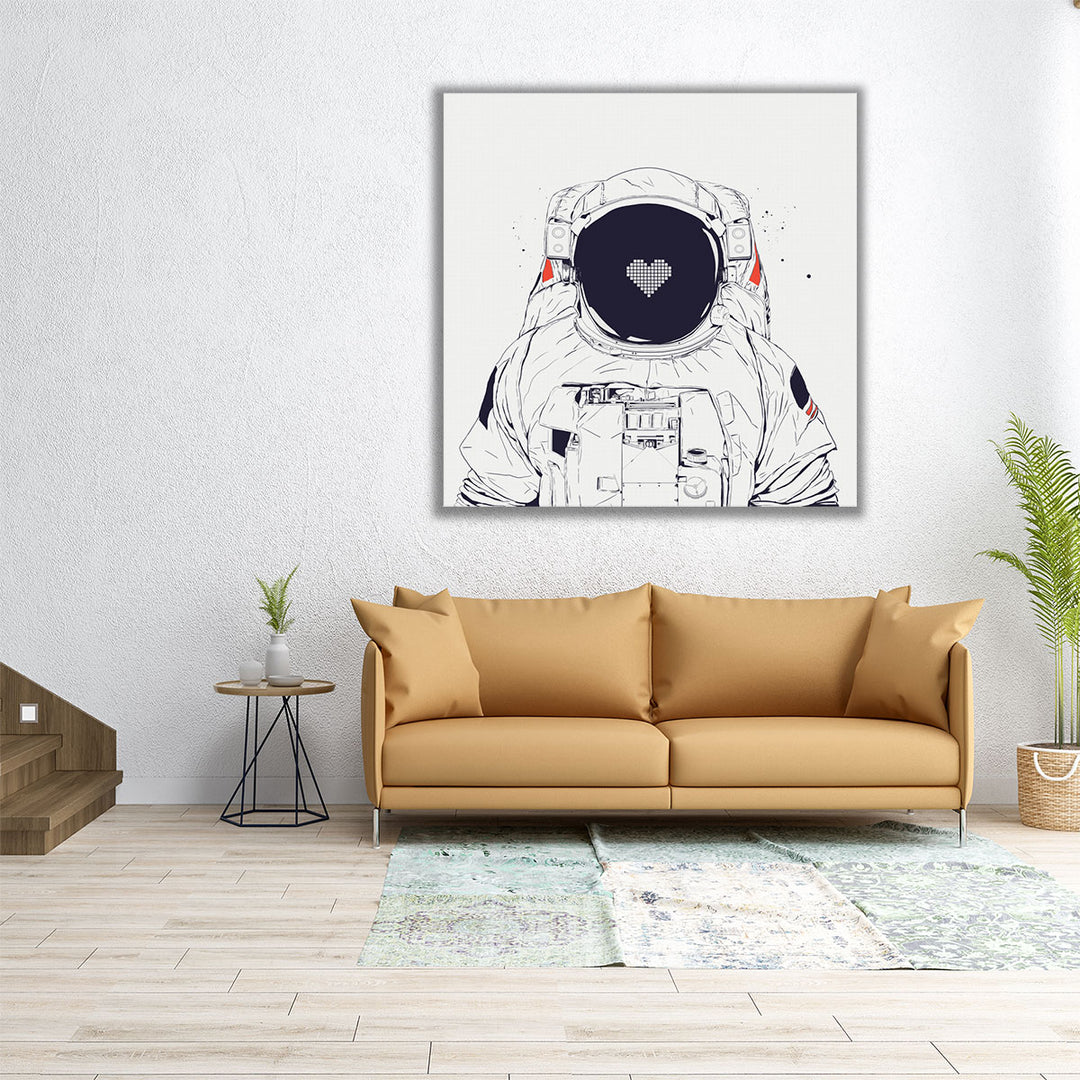 Astronaut Love - Canvas Print Wall Art