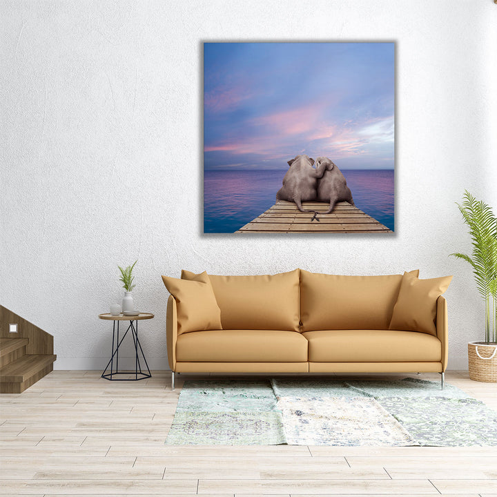 Pachyderm Pier - Canvas Print Wall Art