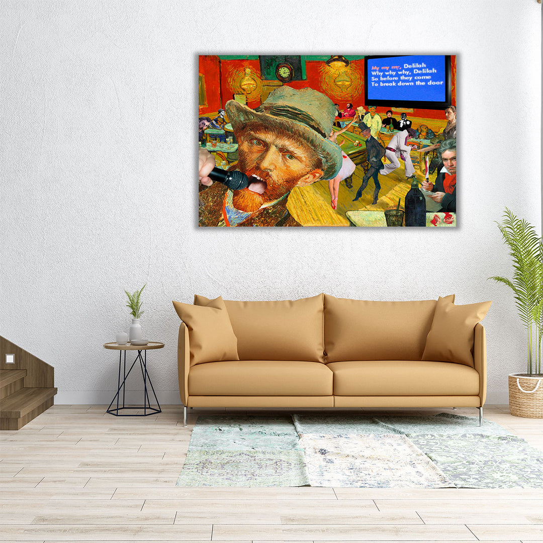 Karaoke Night In Arles - Canvas Print Wall Art
