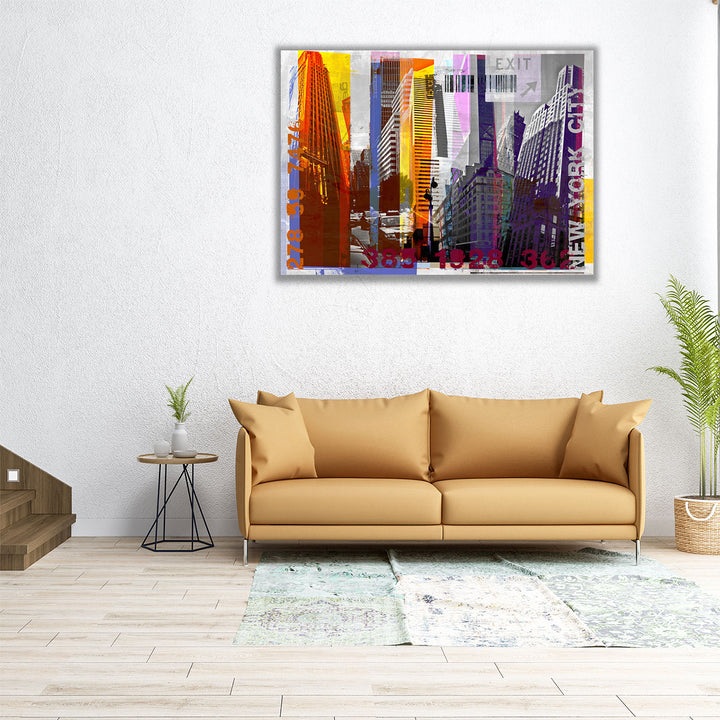 New York Sky Urban - Canvas Print Wall Art