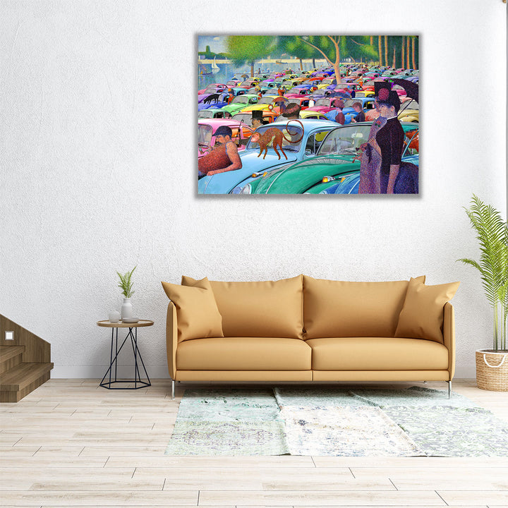 Sunday Afternoon, Looking For The Car - Canvas Print Wall Art