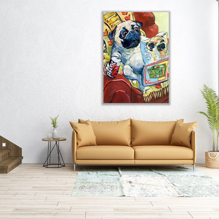 Bark a Lounger - Canvas Print Wall Art