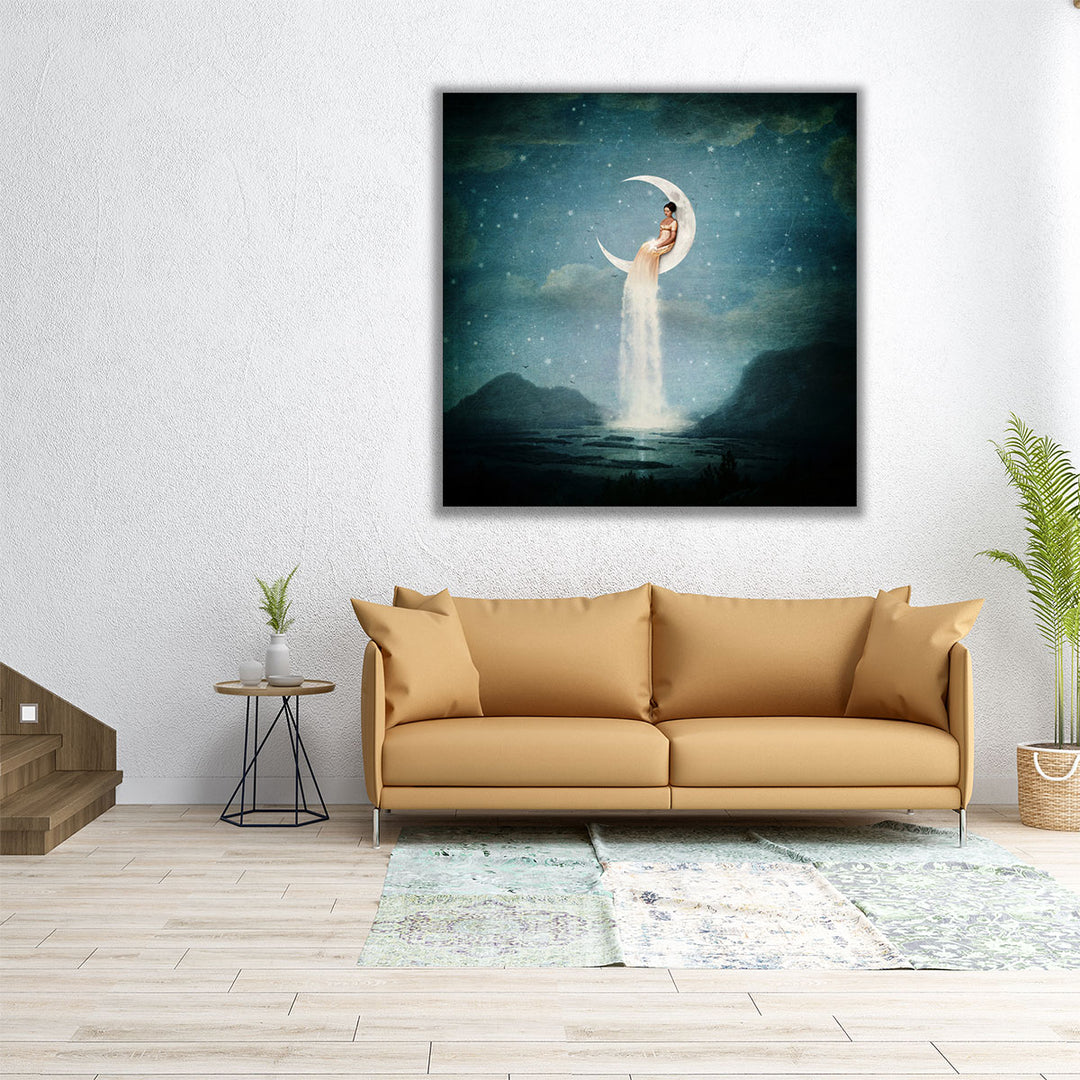 Moon River Lady - Canvas Print Wall Art