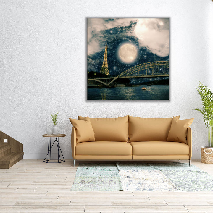 One Starry Night in Paris - Canvas Print Wall Art