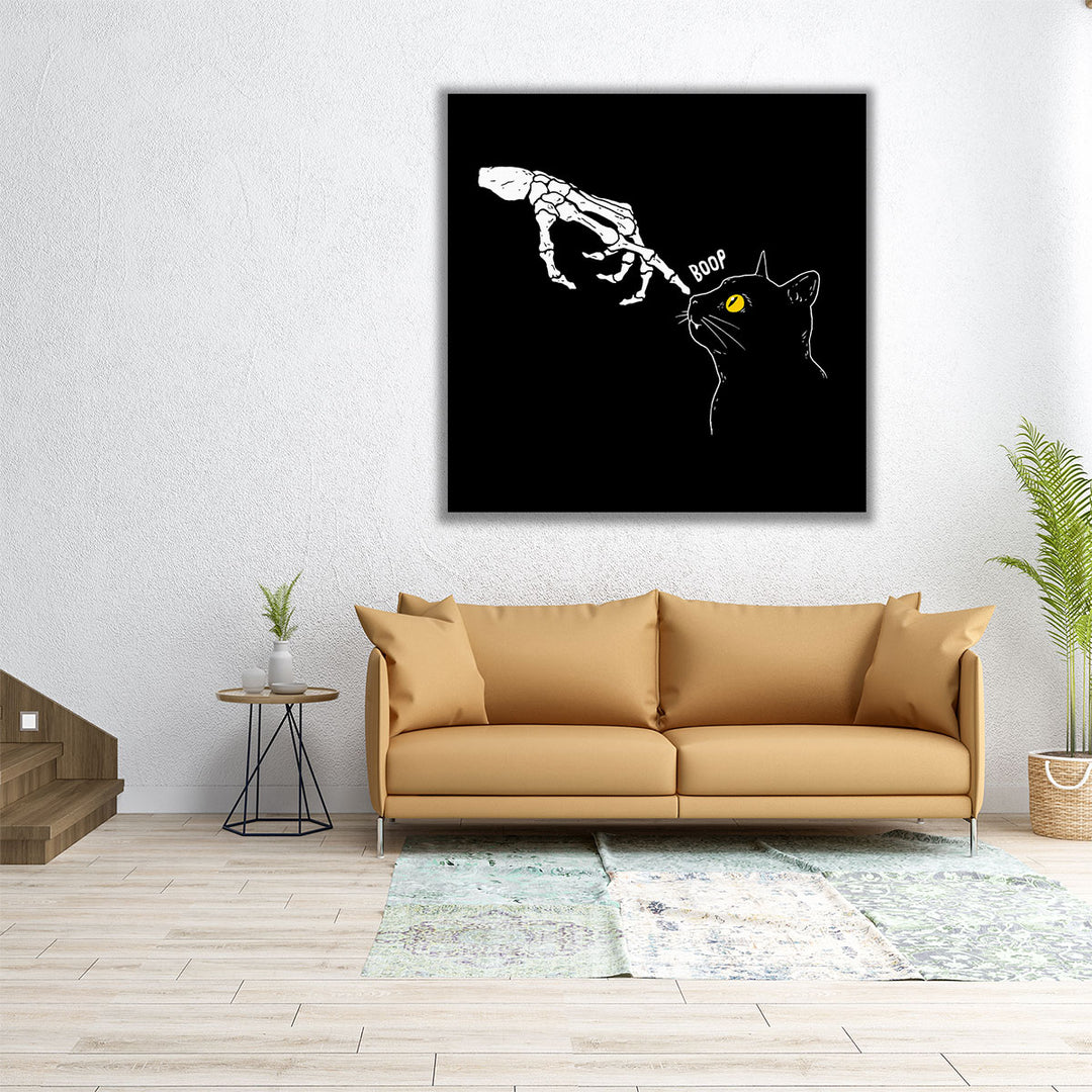 Spooky Boop Black and White - Canvas Print Wall Art