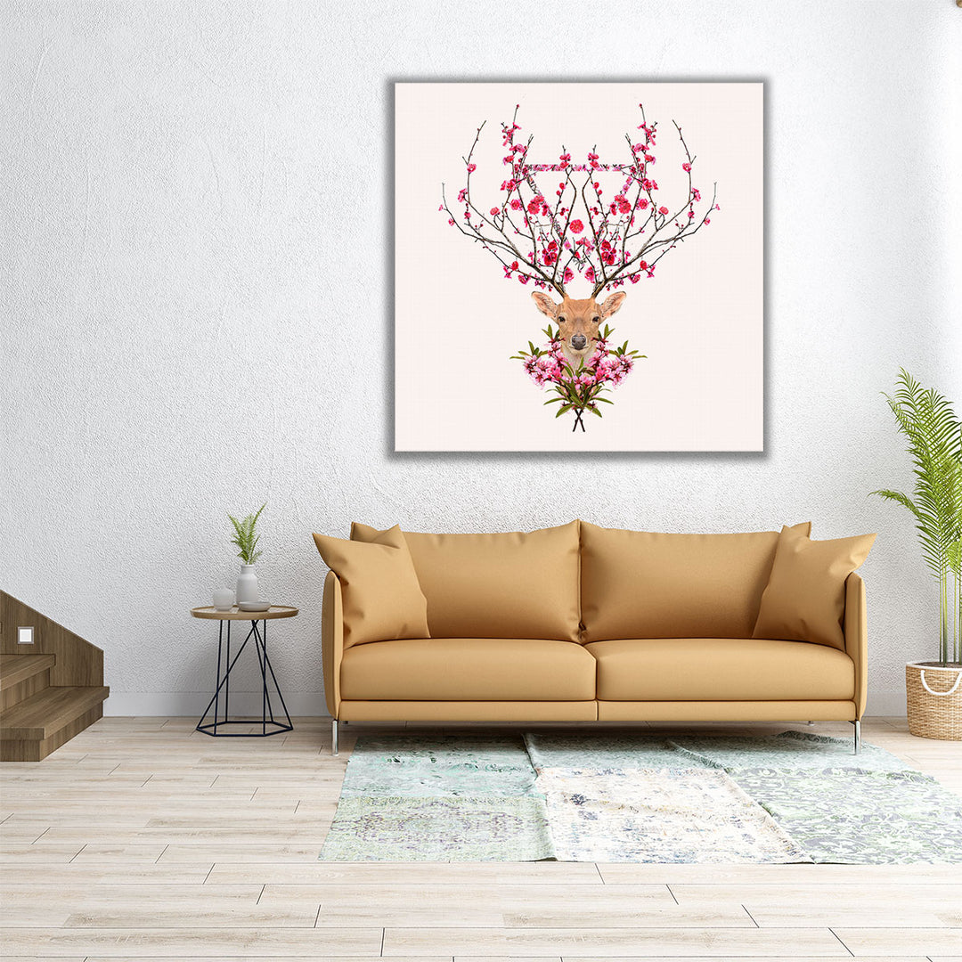 Spring Deer - Canvas Print Wall Art