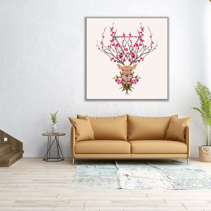 Spring Deer - Canvas Print Wall Art