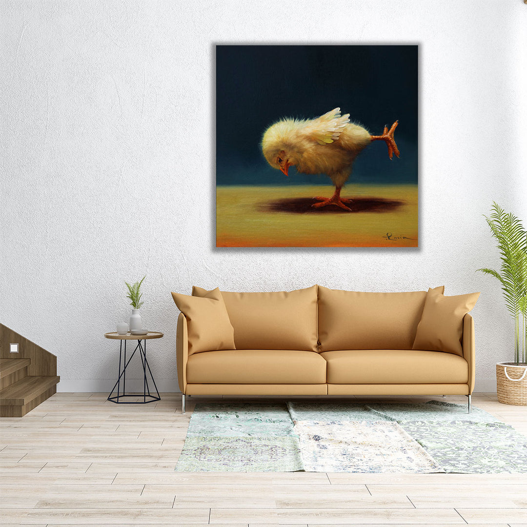 Yoga Chick Airplane - Canvas Print Wall Art