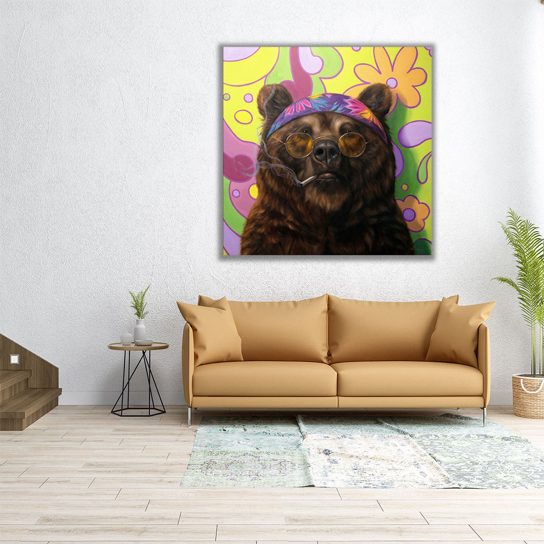 Bearly Buzzed - Canvas Print Wall Art