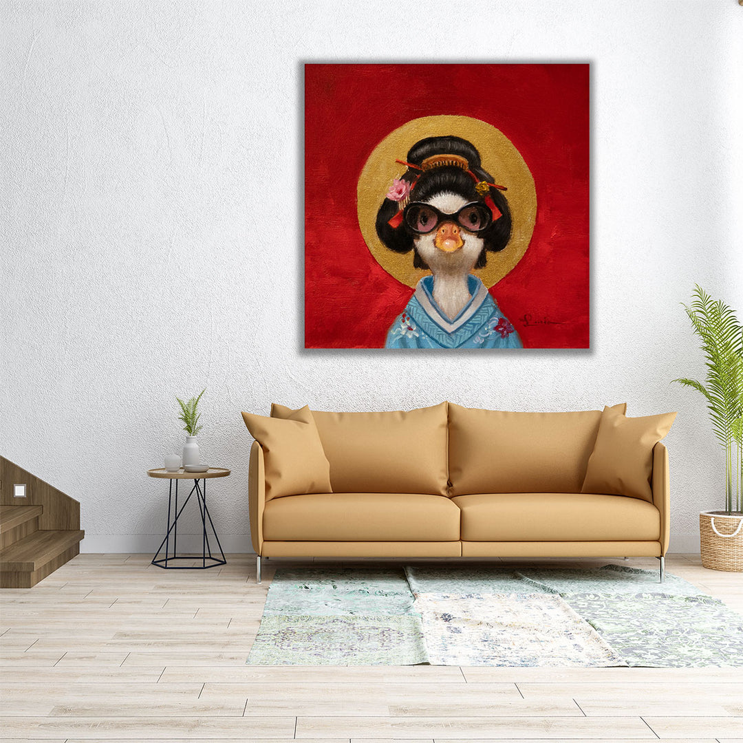 Geisha Duck - Canvas Print Wall Art