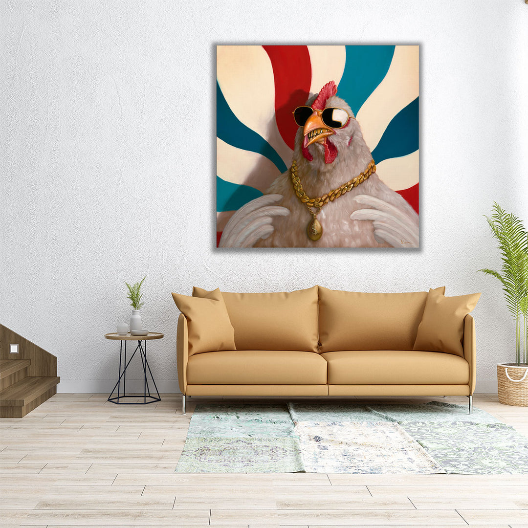 Grill Chicken - Canvas Print Wall Art