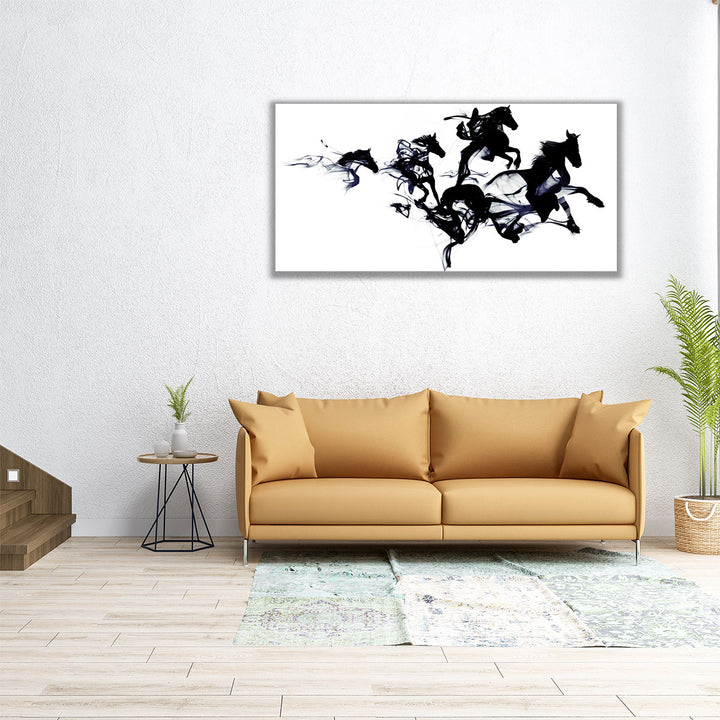 Black Horses - Canvas Print Wall Art