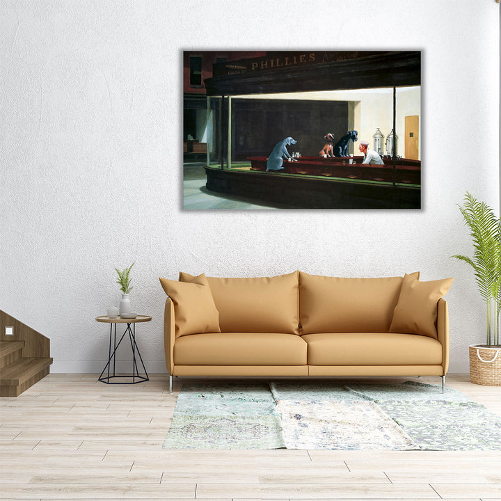 36x24 canvas print – neon diner