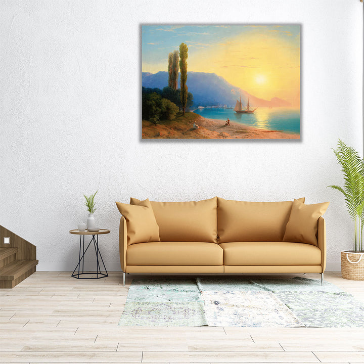 48x36 canvas – coastal sunset canvas print