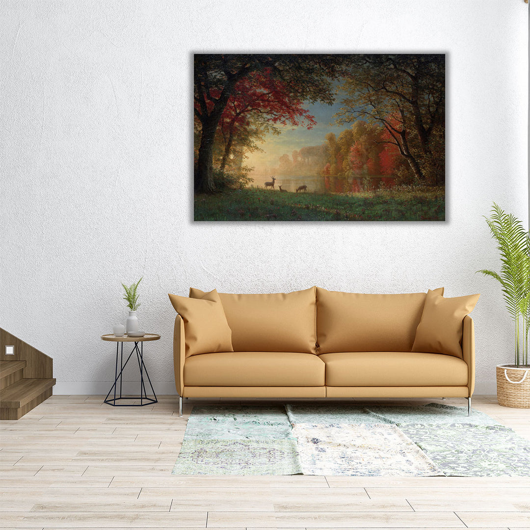 36x24 Canvas Print – reflective water sunset art