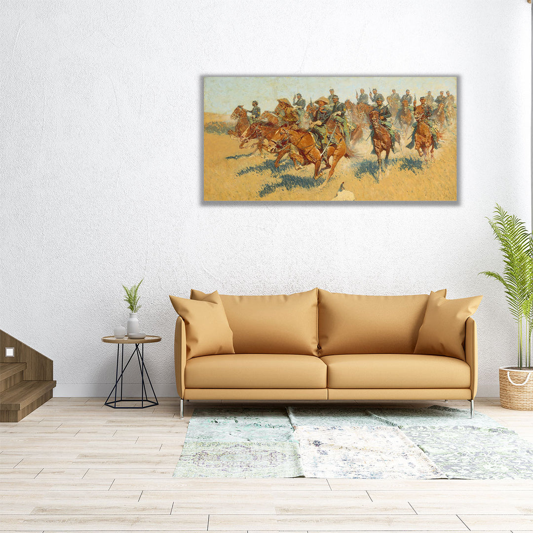 48x24 Canvas Print – detailed horse silhouette