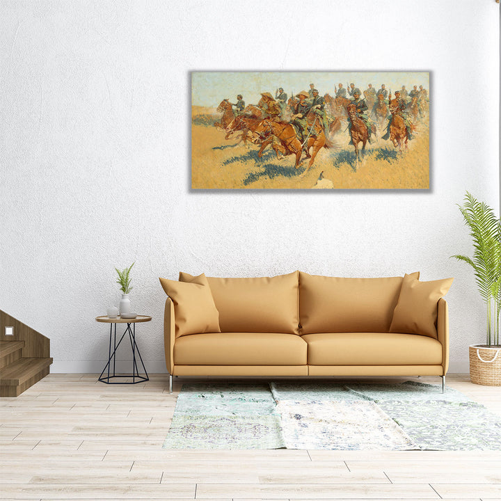 48x24 Canvas Print – detailed horse silhouette