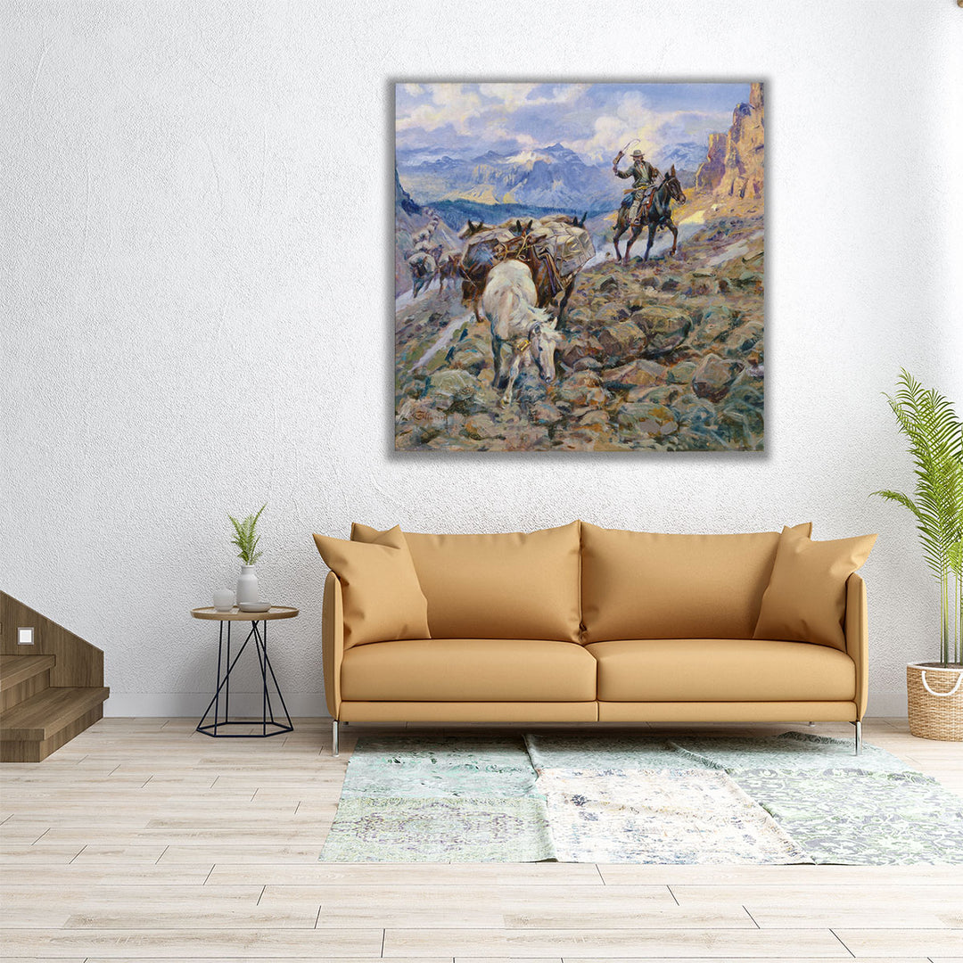 When Mules Wear Diamonds, 1921 - Canvas Print Wall Art