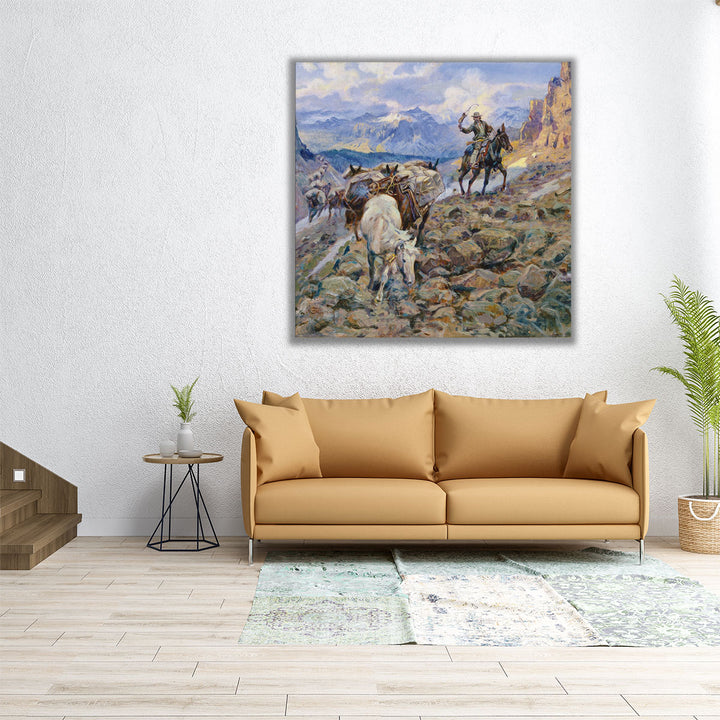 When Mules Wear Diamonds, 1921 - Canvas Print Wall Art