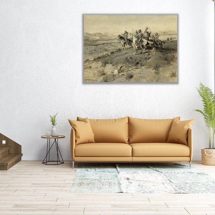 Before The White Man Came, Indian Game Hunt, 1897 - Canvas Print Wall Art