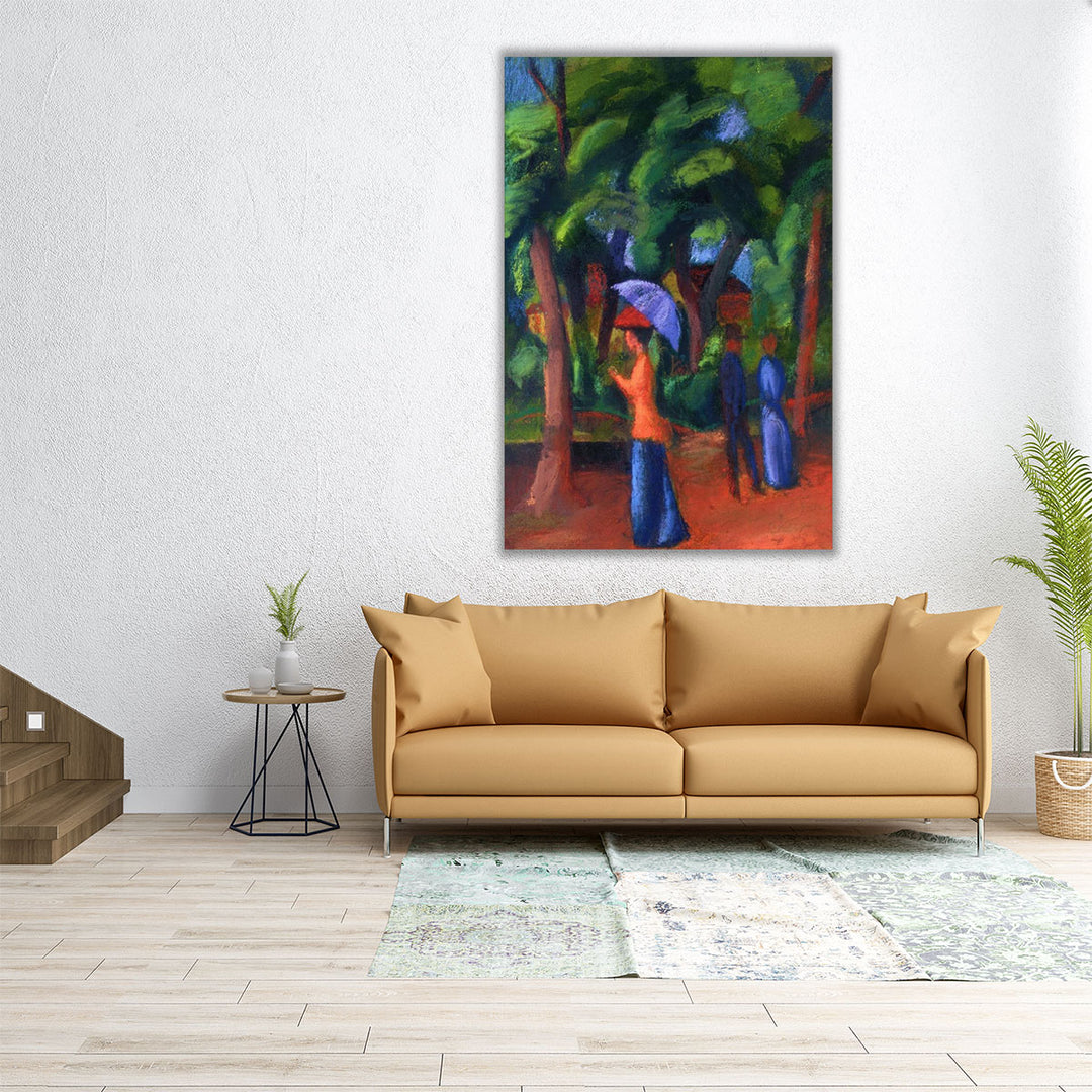 Walking in the Park - Canvas Print Wall Art