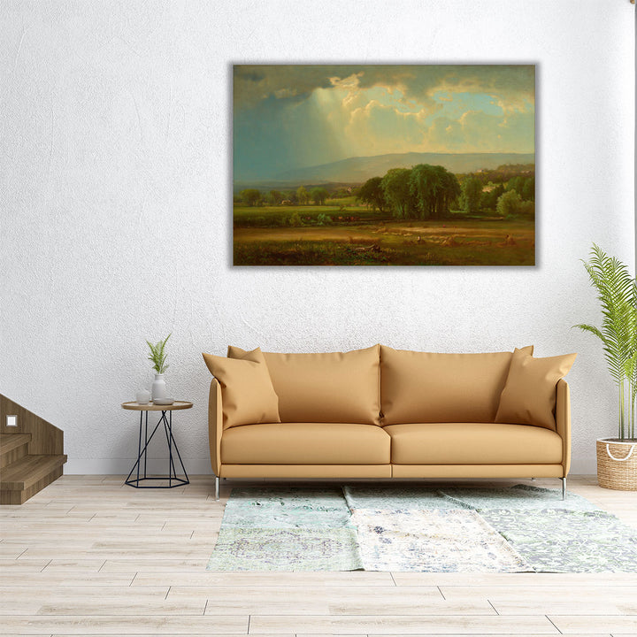 Harvest Scene in the Delaware Valley - Canvas Print Wall Art