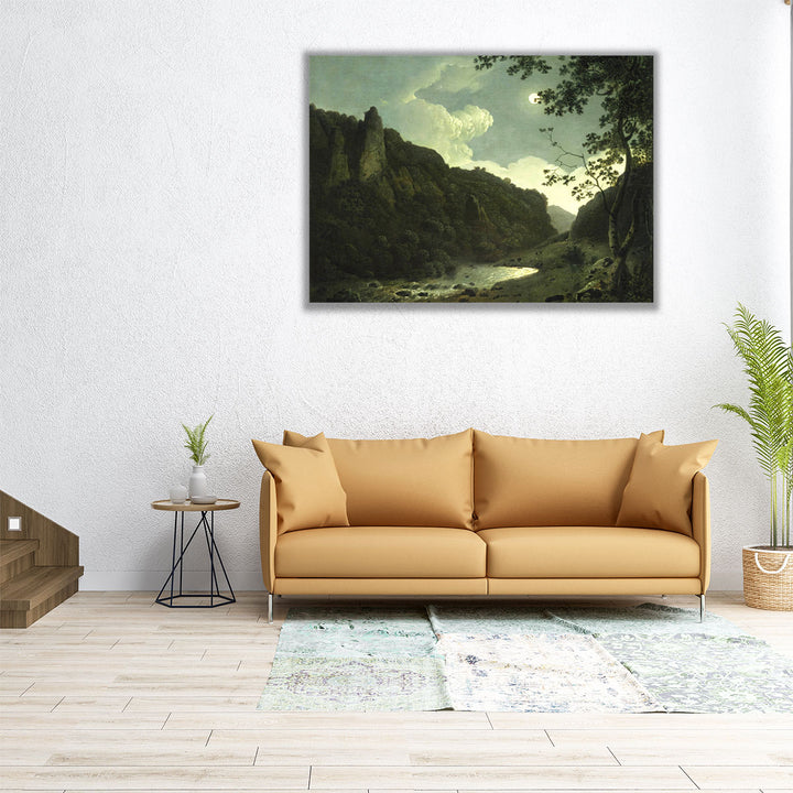 Dovedale by Moonlight - Canvas Print Wall Art