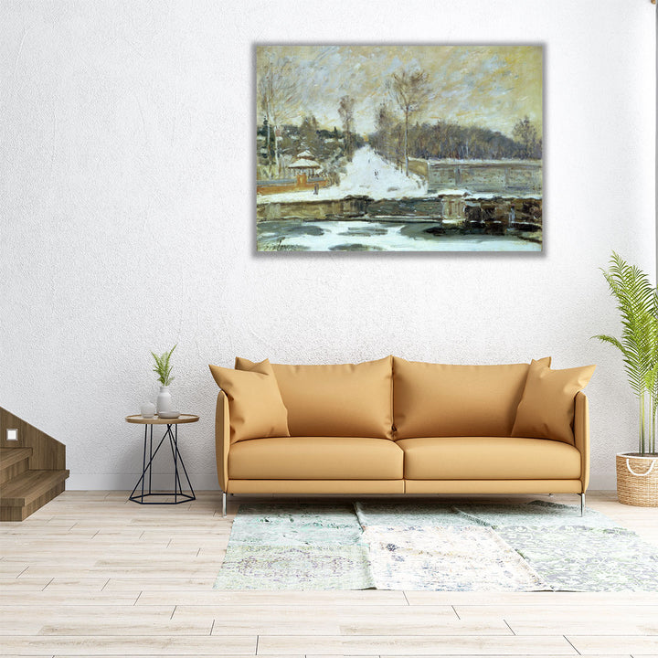 Alfred Sisley - The Watering Place at Marly Le Roi 1875 - Canvas Print Wall Art